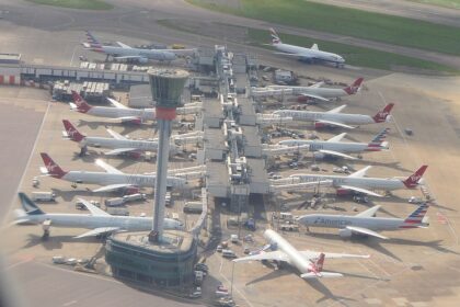 Virgin Atlantic planes at Heathrow