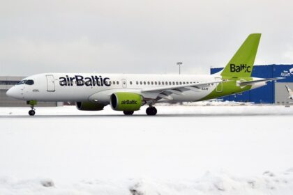 airBaltic in the snow