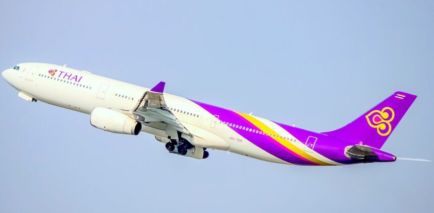 Thai Airways Airbus A330 in flight
