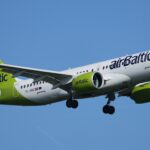 airBaltic a320-300 in flight