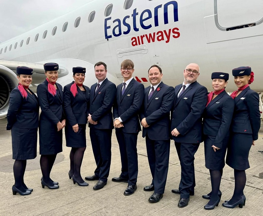A team of Eastern Airways cabin crew