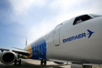 Embraer E190 commercial aircraft.