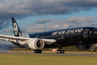 An Air New Zealand aircraft. The world's safest, 2025