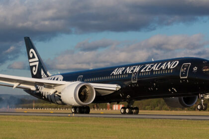 An Air New Zealand aircraft. The world's safest, 2025