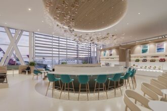 The first look of the new airport lounge