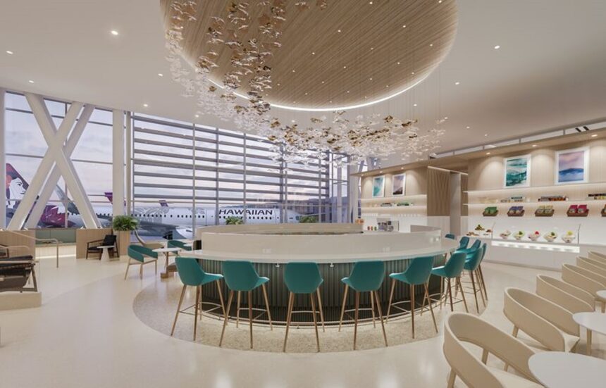 The first look of the new airport lounge