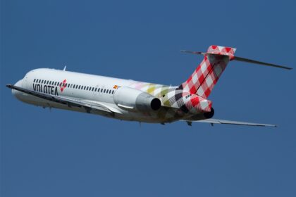 A Volotea Airlines Boeing 717-2BL located in Verona Villafranca Airport/Air Force Base - LIPX, Italy