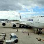 Lufthansa Boeing 747-8 at Frankfurt Airport,
