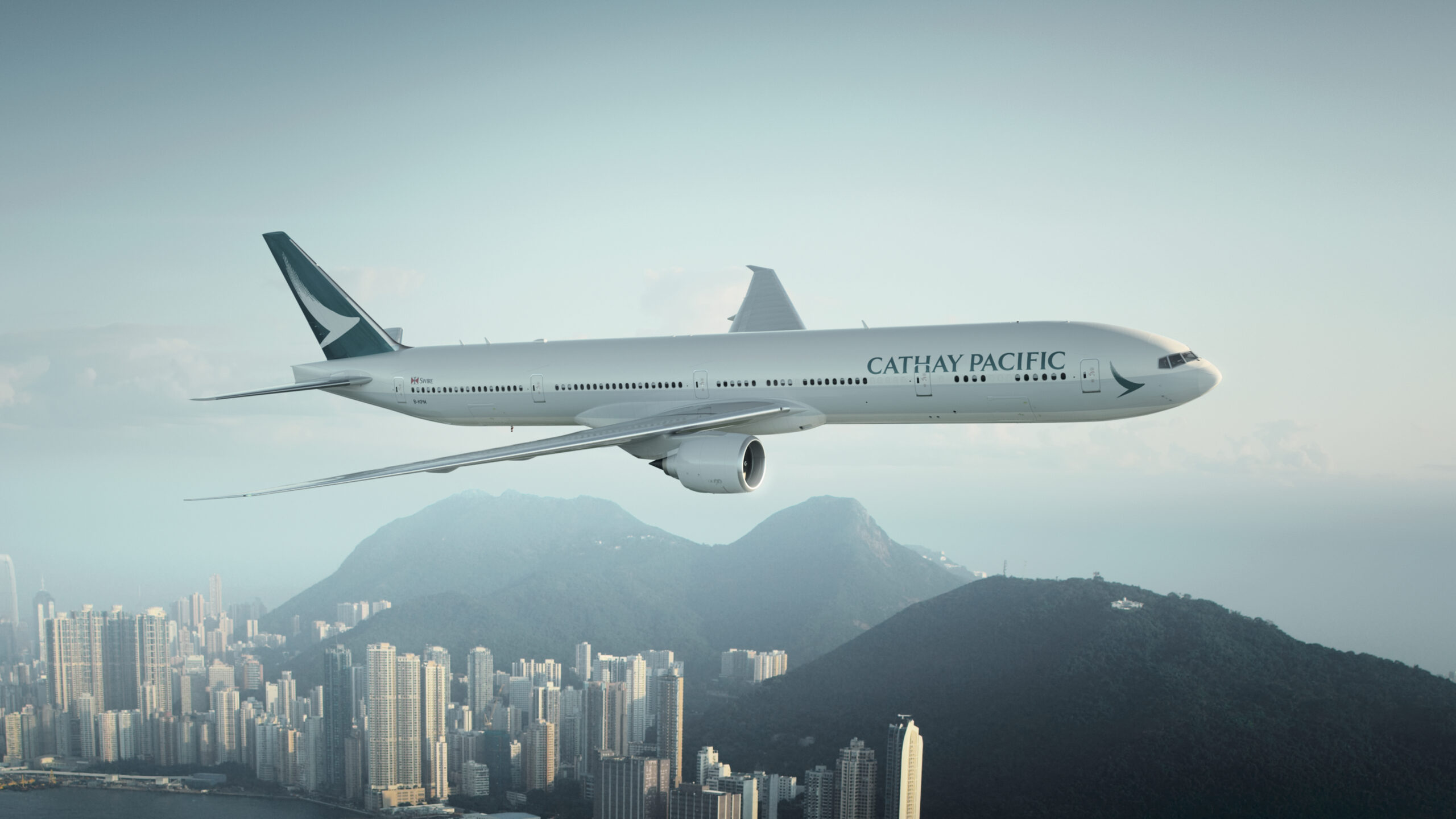 Cathay Pacific Boeing 777-300ER aircraft.