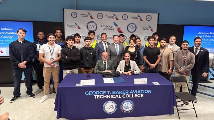 American Airlines is preparing young minds for takeoff with its latest aviation training partnership with George T. Baker Aviation Technical College in Miami.