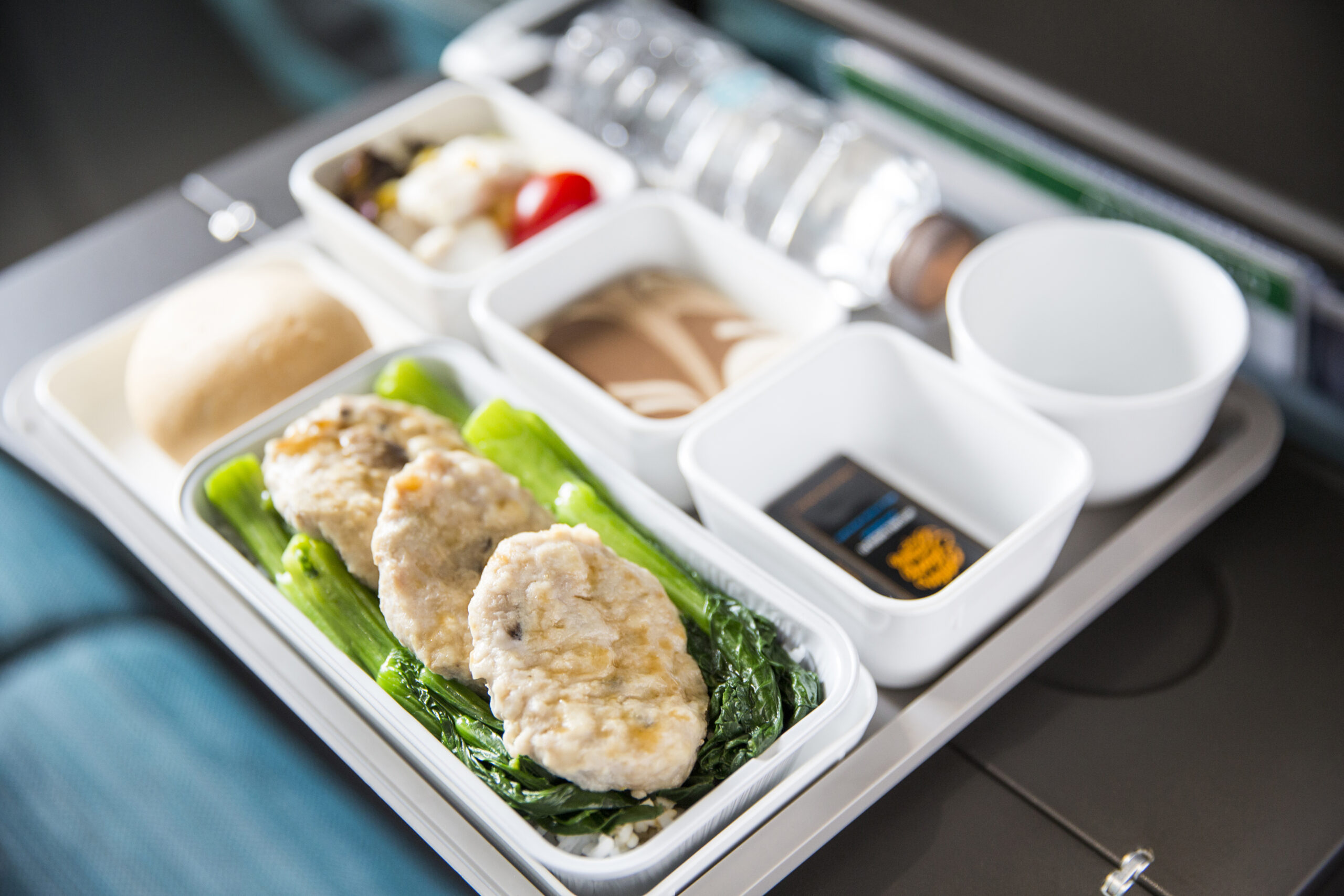 A Cathay Pacific in-flight meal. 