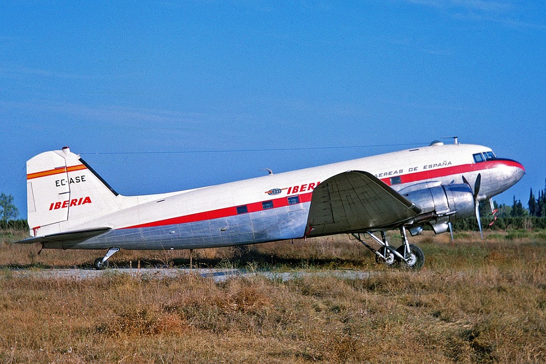 An Iberia Douglas DC-3 aircraft