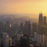 The picturesque Malaysian skyline in Kuala Lumpur.