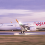 Pegasus airlines aircraft on runway