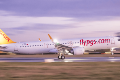 Pegasus airlines aircraft on runway