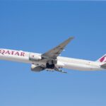 A Qatar Airways aircraft in flight