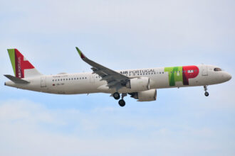 TAP Air Portugal Airbus A321 in flight