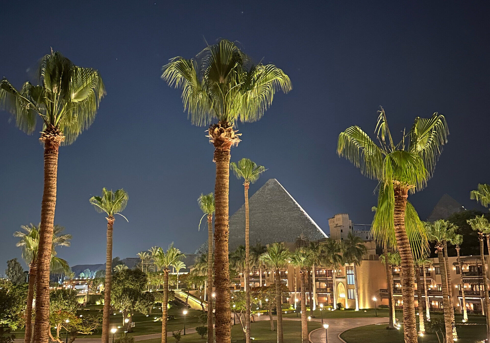 View of the Pyramids from Marriott Mena House © Christian Thevathasan