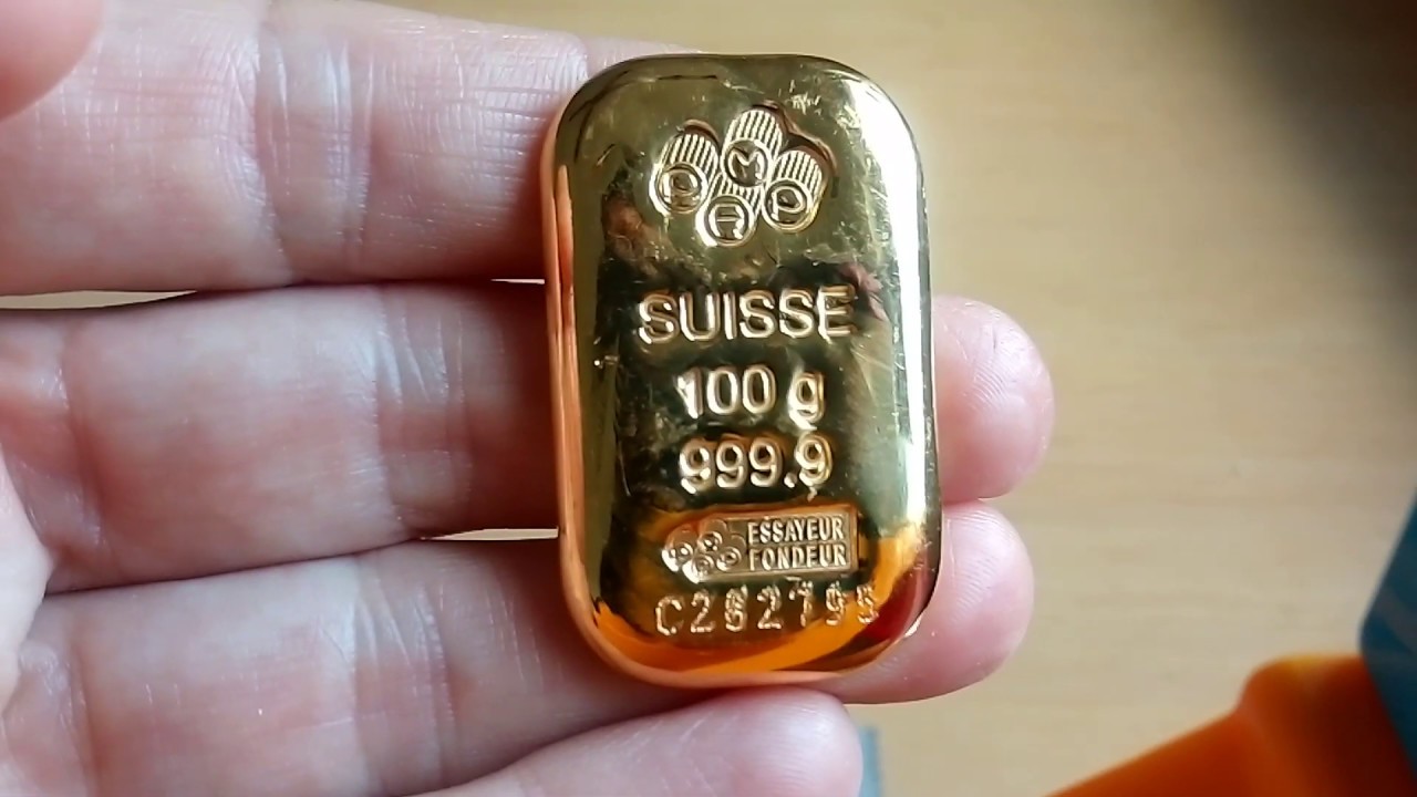 100 gram Suisse Gold Bar