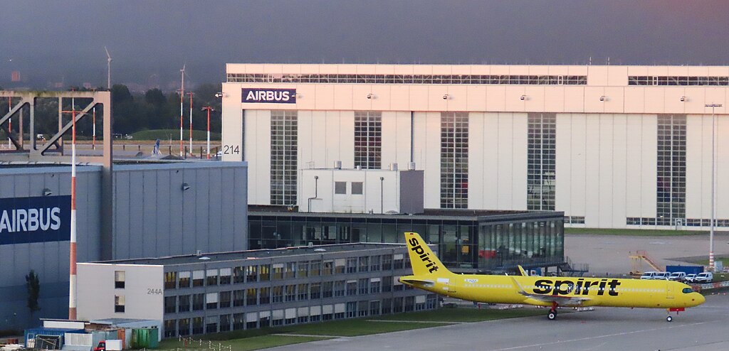 Spirit Airlines A321 at Hamburg