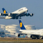Lufthansa A380 and B747