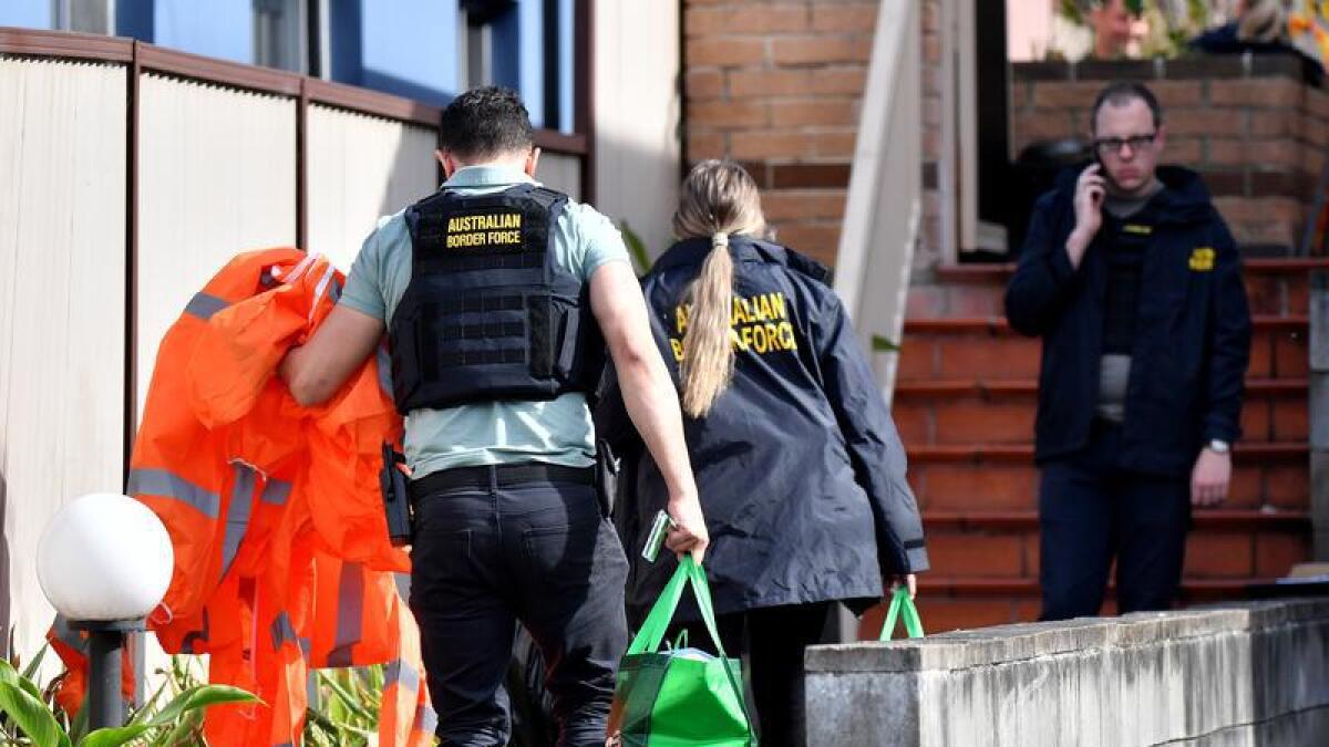 The Australian Border Force securing a house near Sydney Airport- having radioactive isotopes