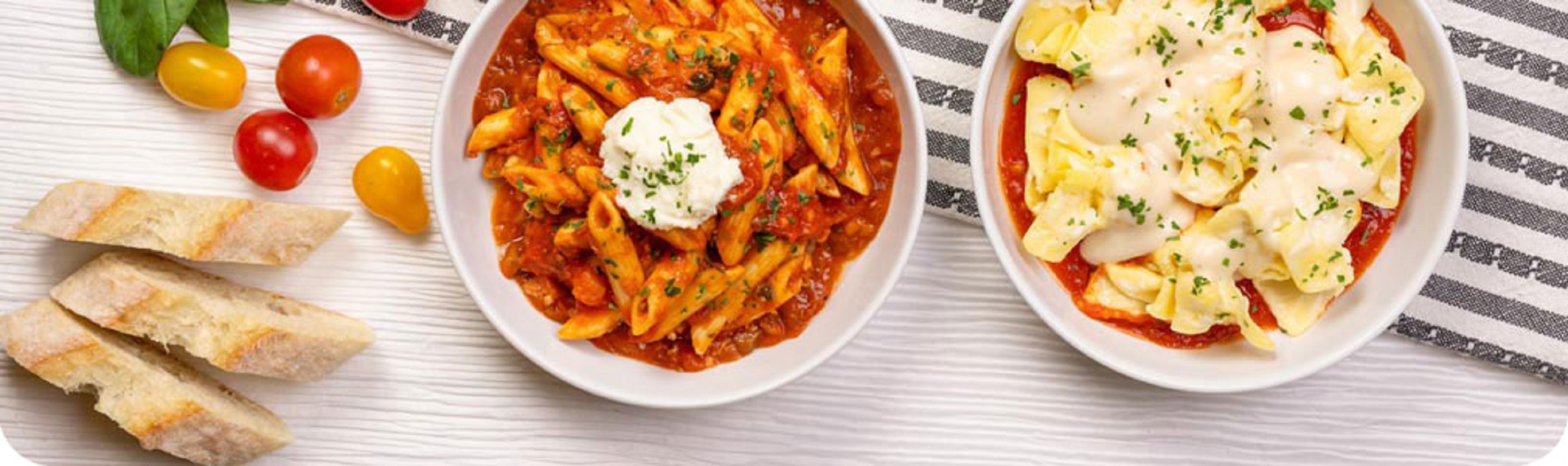 Pasta dishes served by American Airlines