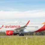 An Avianca Airbus A319 on a runway