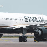 A Starlux Airlines A321neo aircraft.