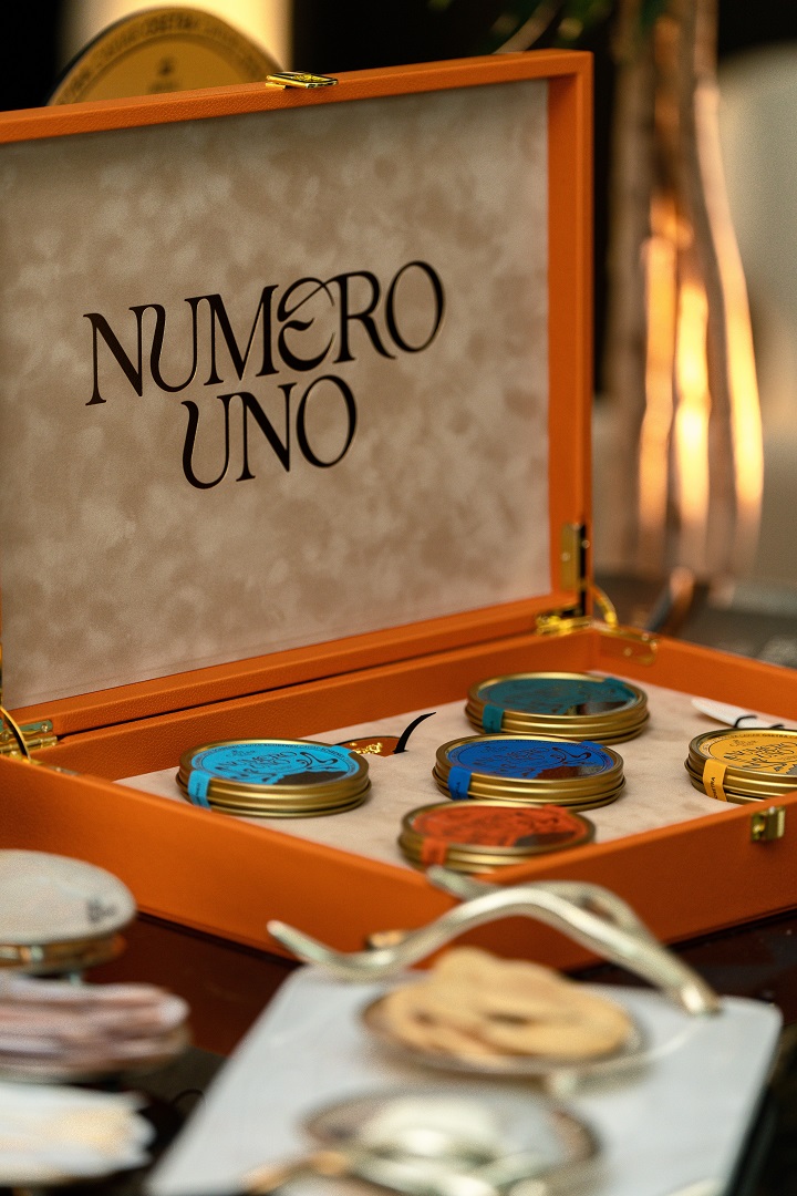 A box of Numero Uno's caviar