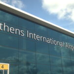 An outside view of Athens International Airport.