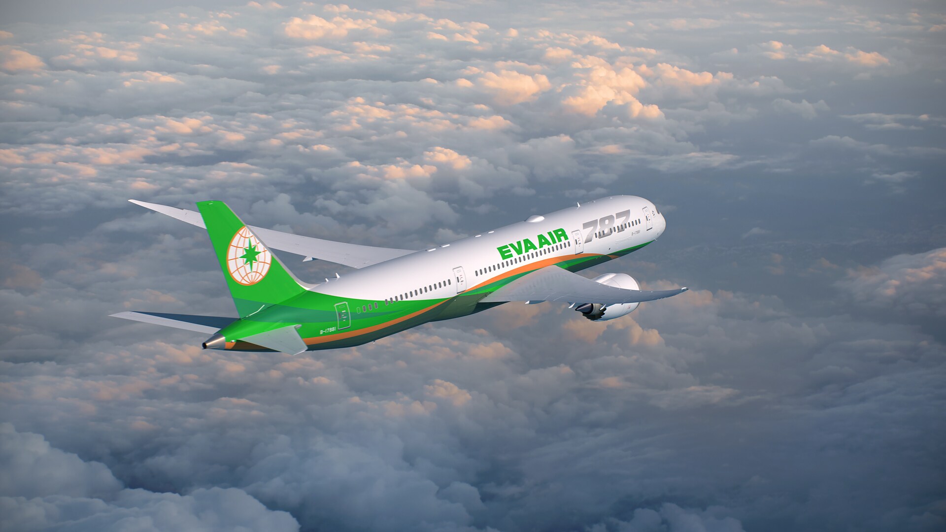 EVA Air Boeing 787-9 aircraft.