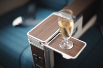 A350-900 Premium Economy class seat.