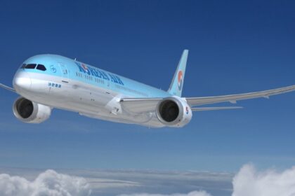 A Korean Air aircraft in-flight