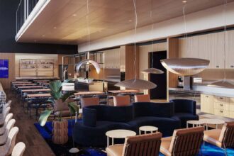 Interior of Arlanda Airport's new lounge