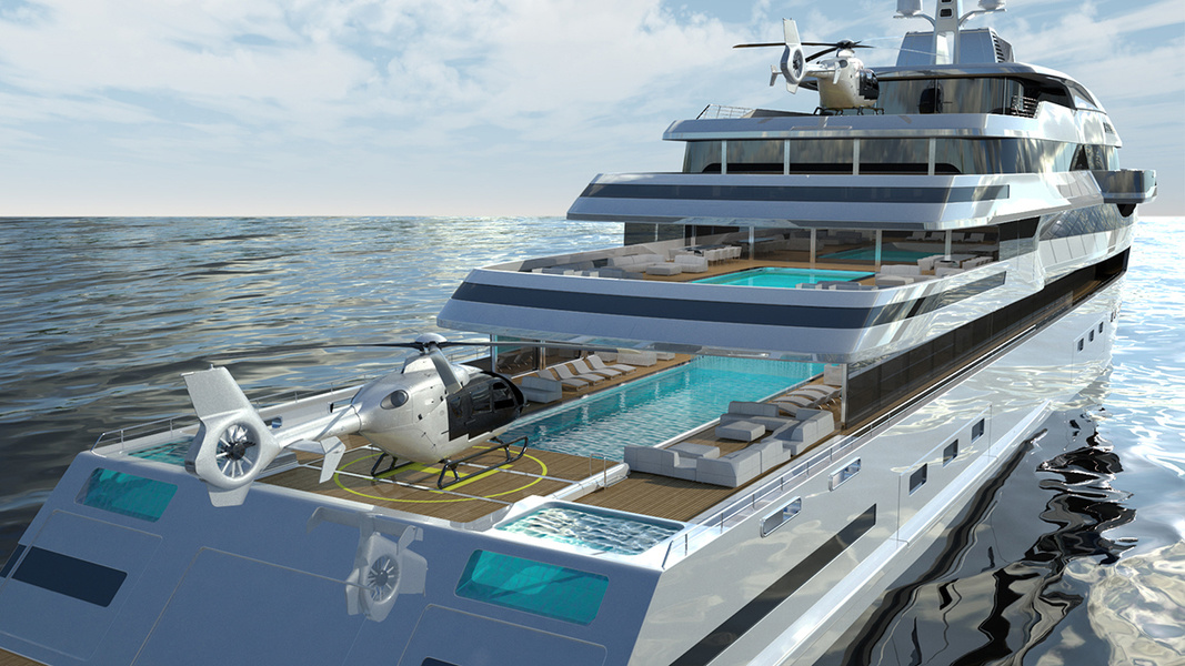 Superyacht with Helipad © Mansion Global