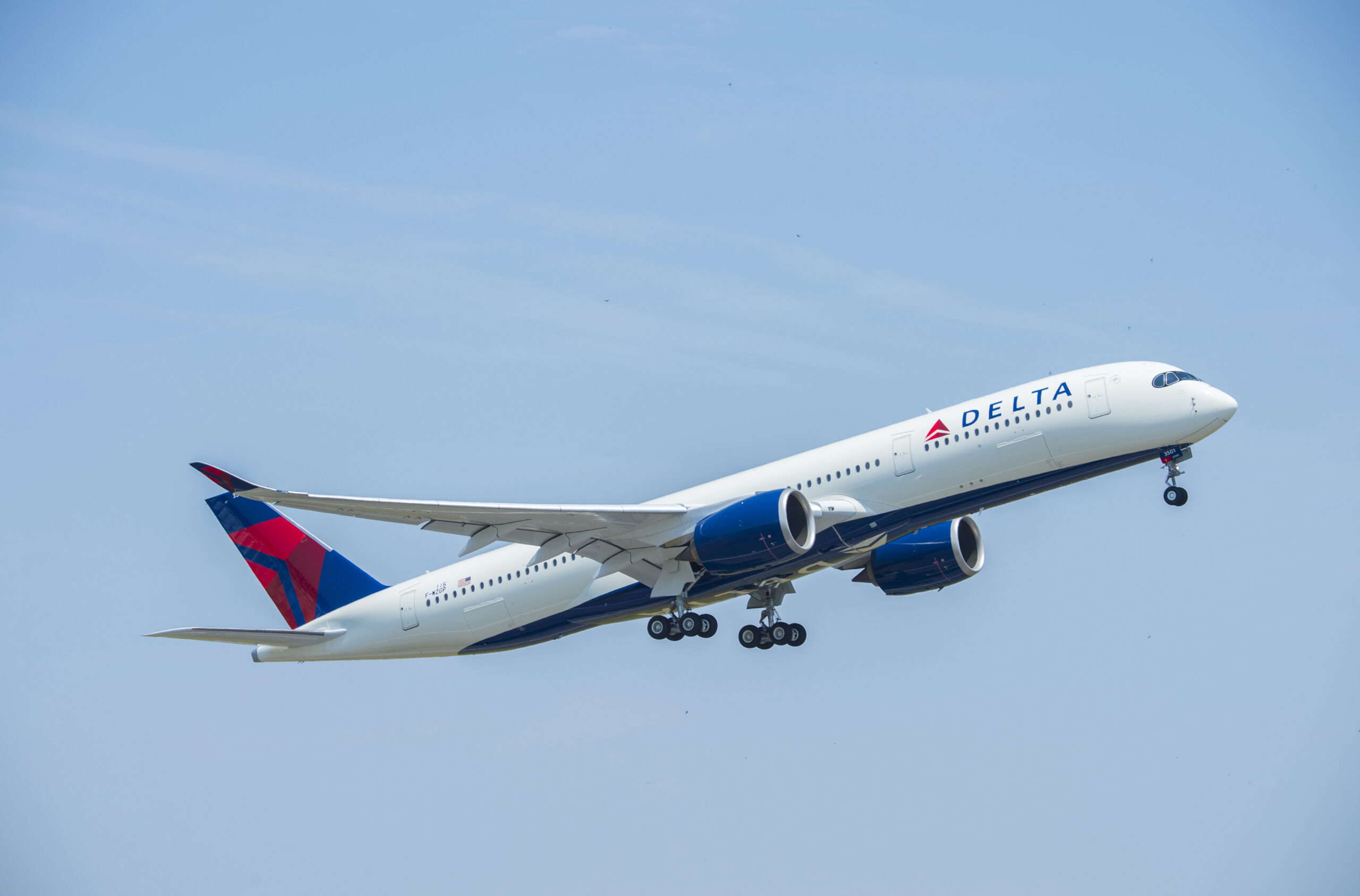 Airbus A350 in air.