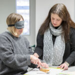The Emirates eye masks in use at a learning center (©Emirates)
