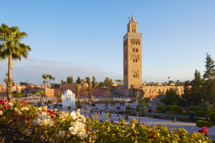 Koutoubia Mosque at Marrakesh, Morocco.