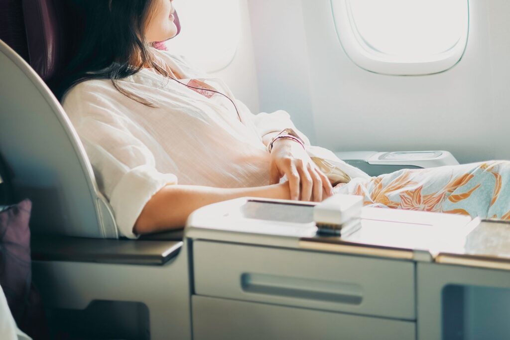 Pax on plane