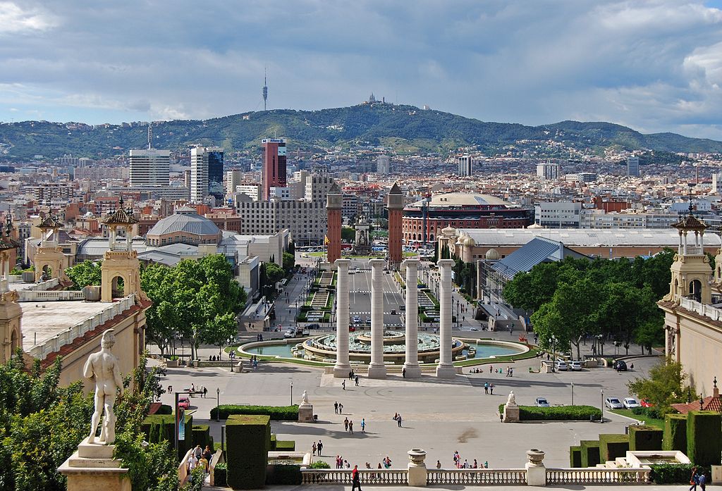 View from Palau Nacional, Montjuïc, Barcelona