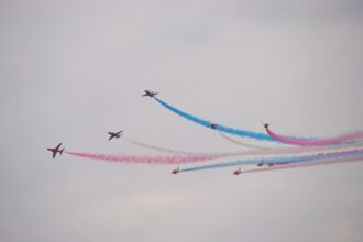 The Red Arrows at Farnborough