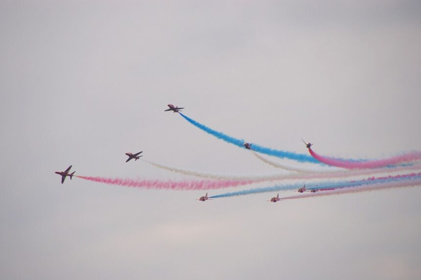 The Red Arrows at Farnborough
