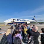 boarding Ryanair flight