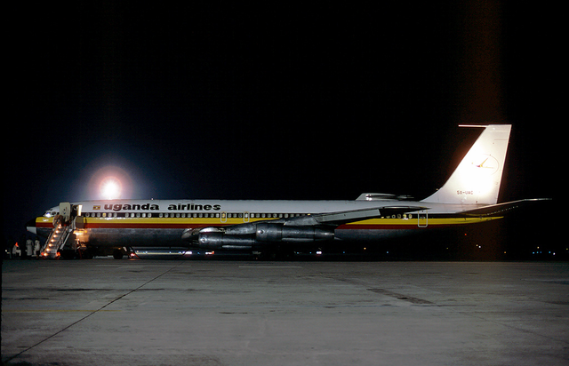 Uganda Airlines Boeing 707, 1980.