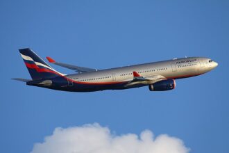 Aeroflot Airbus A330 in flight