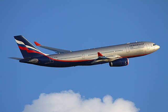 Aeroflot Airbus A330 in flight
