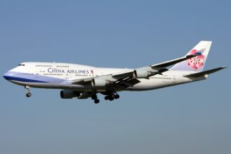 A China Airlines Boeing 747-409.