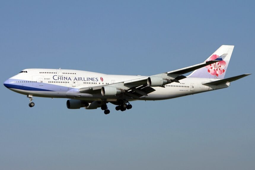 A China Airlines Boeing 747-409.