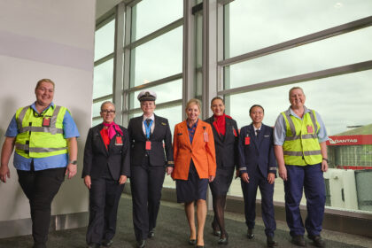 Some of the women from Qantas and Jetstar.